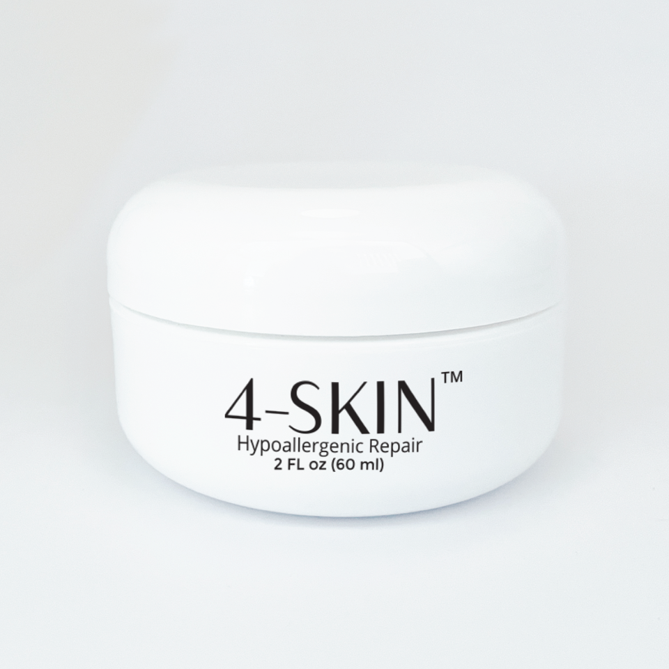 A full-sized 4-SKIN™ Hypoallergenic Repair container.
